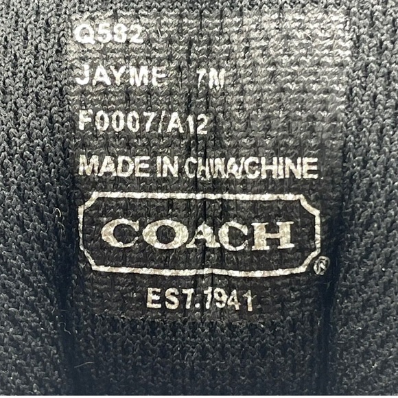 COACH Women's Jayme Signature Black and Silver Canvas Athletic Shoes USA Size 7M - Picture 15 of 16